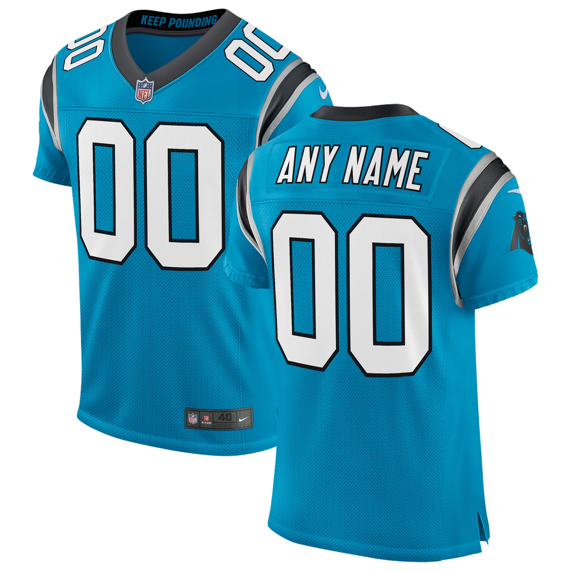 Carolina Panthers Nike Classic Elite Custom Jersey - Blue