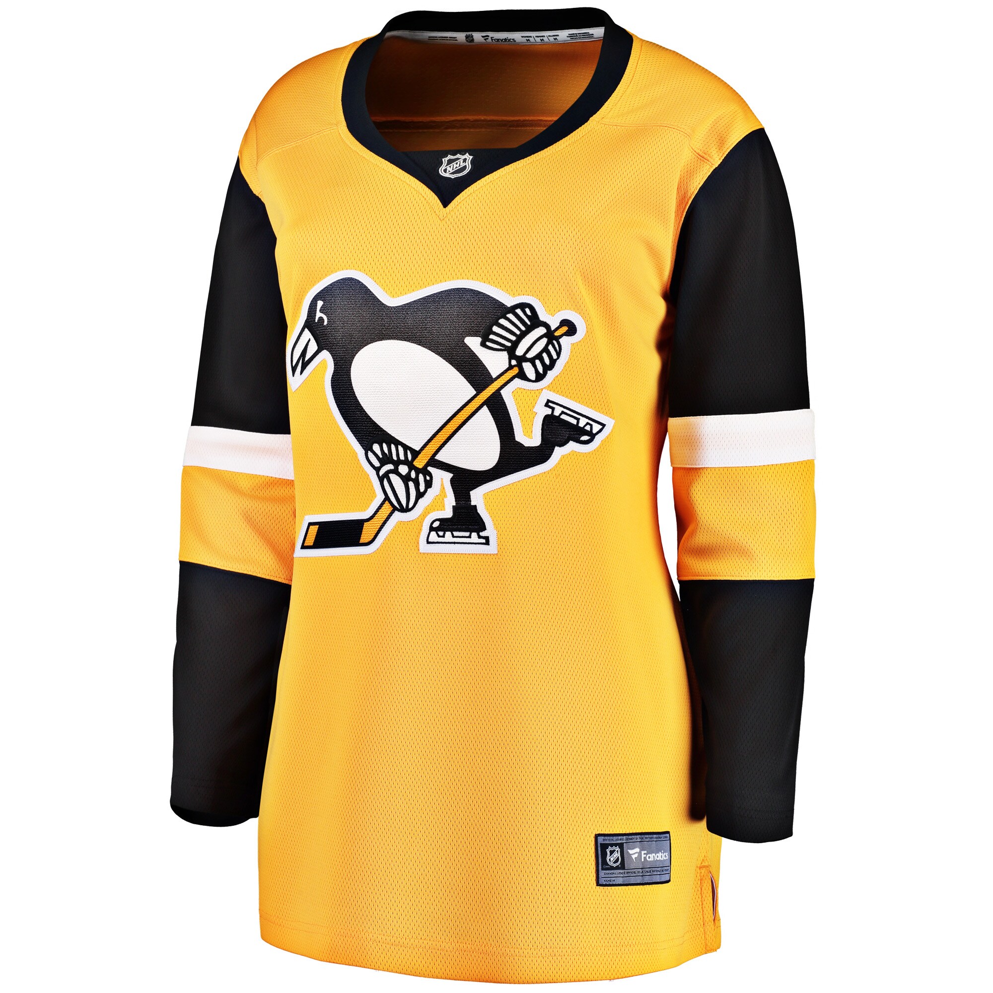 Pittsburgh Penguins Fanatics Women’s Alternate Breakaway Jersey – Gold