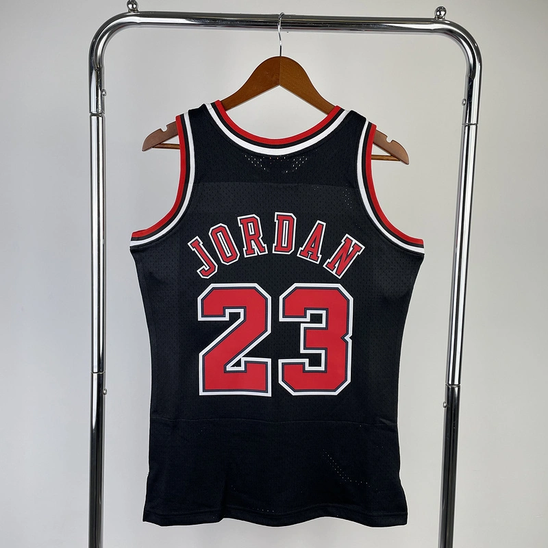 1997-98 NBA Chicago Bulls 23 JORDAN Black Basketball Jersey