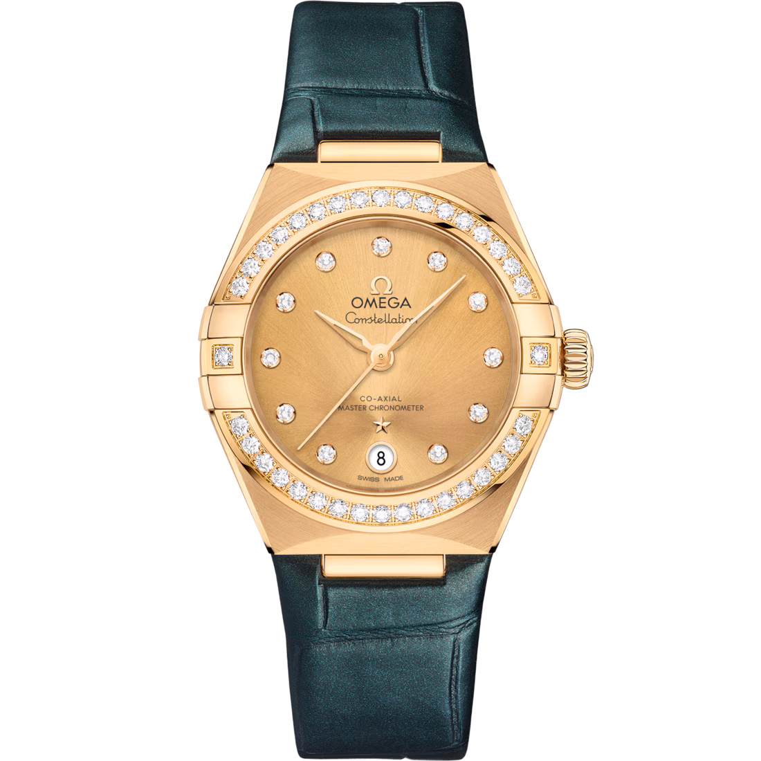 Omega Constellation Ladies' Selection 29mm yellow gold on leather strap 131.58.29.20.58.001