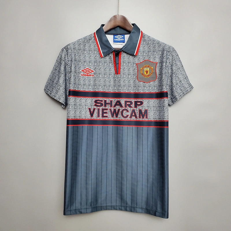 Retro 1995-96 Manchester United away CANTONA HUGHES KEANE BECKHAM Football jersey retro