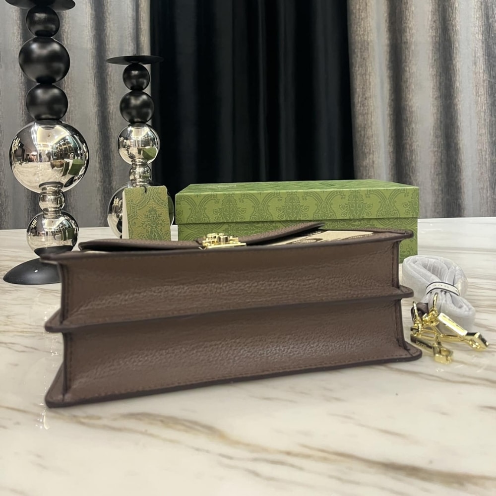 Gucci Ophidia Small Jumbo Gg Bag Camel Ebony 25Cm 651055 Ukmdg 2570