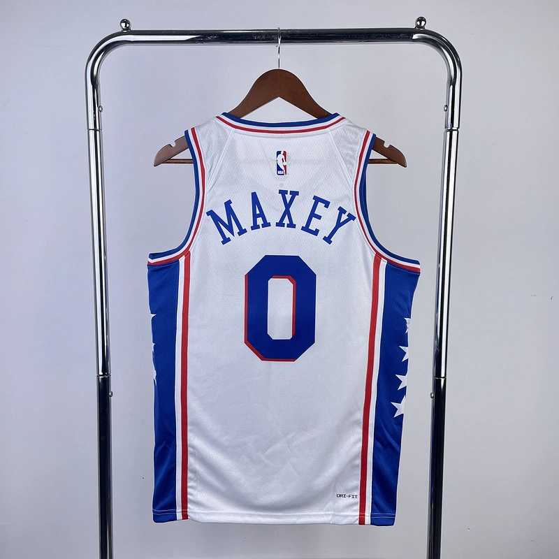 2023 NBA Philadelphia 76ers 0 MAXEY Basketball Jersey