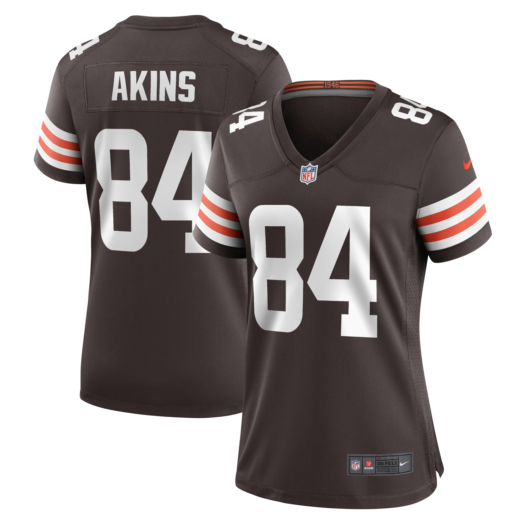 Jordan Akins Cleveland Browns Nike Women's Game Player Jersey - Brown