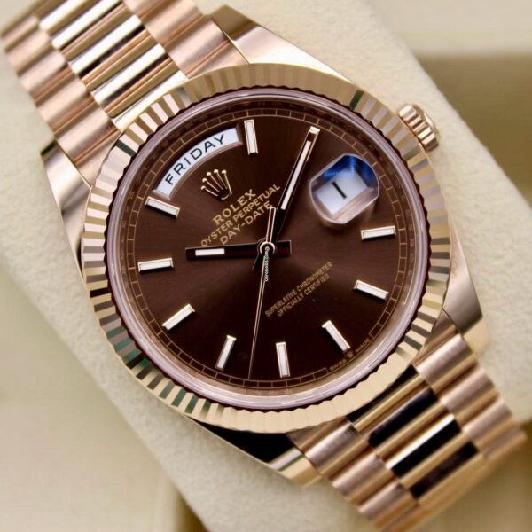 [Superclone] Rolex Day-Date 40mm Chocolate Dial Everose President 228235