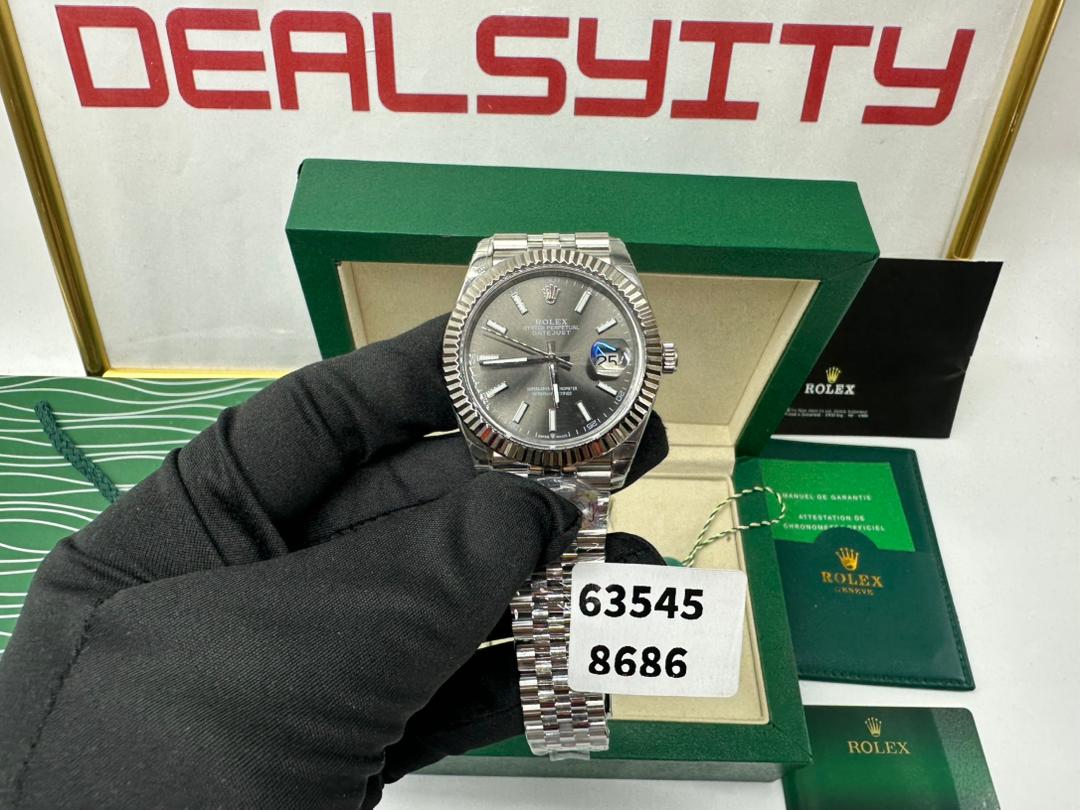 [SUPER CLONE] Rolex Datejust 41mm Rhodium Dial 126334 Jubilee