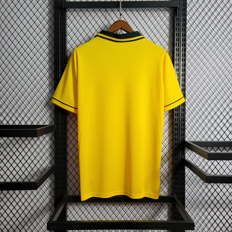 Retro Embroidered Edition 1993-94 Brazil Home Football jersey retro