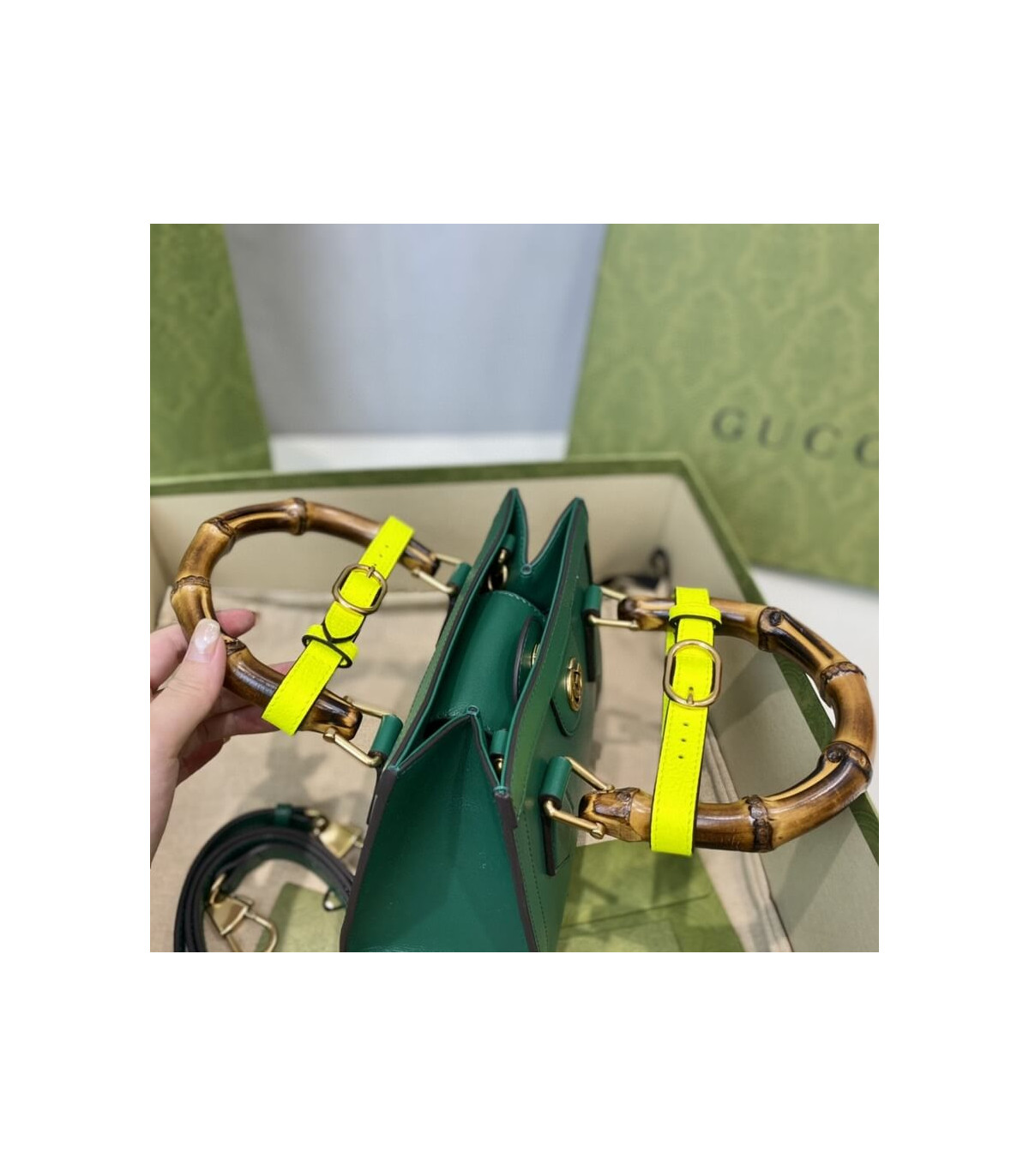 Gucci Diana Mini Tote Bag Green