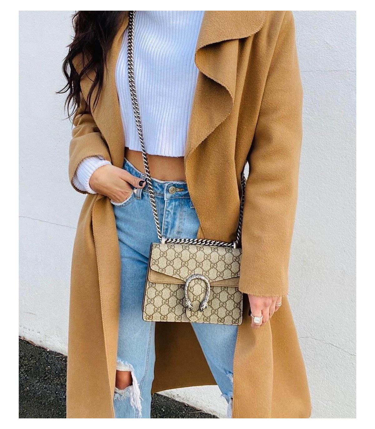 Gucci Dionysus GG Supreme Mini Bag Apricot