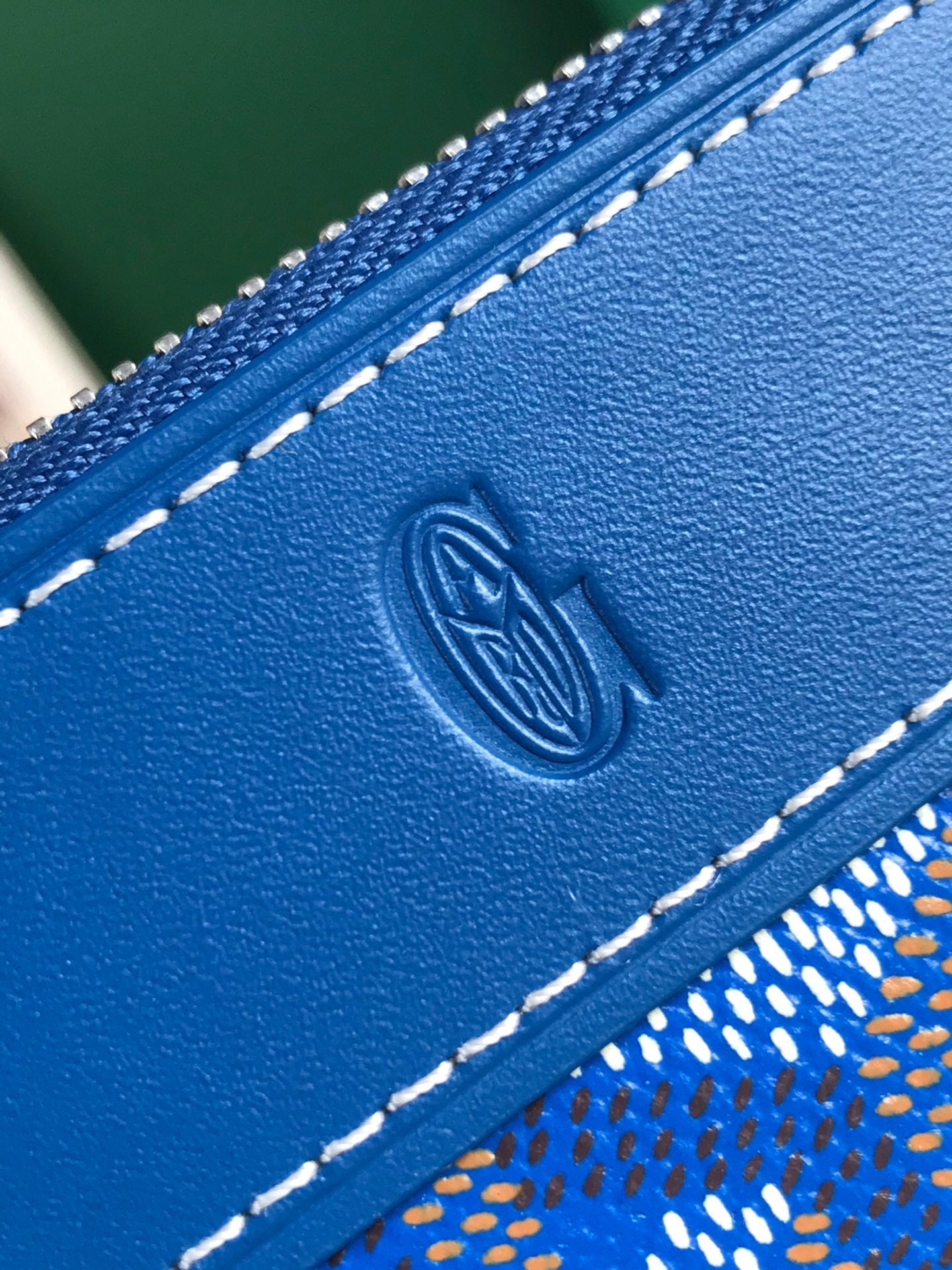 Goyard Matignon Mini Wallet 11 Cm Sapphire Blue Goyardine Canvas And Calfskin