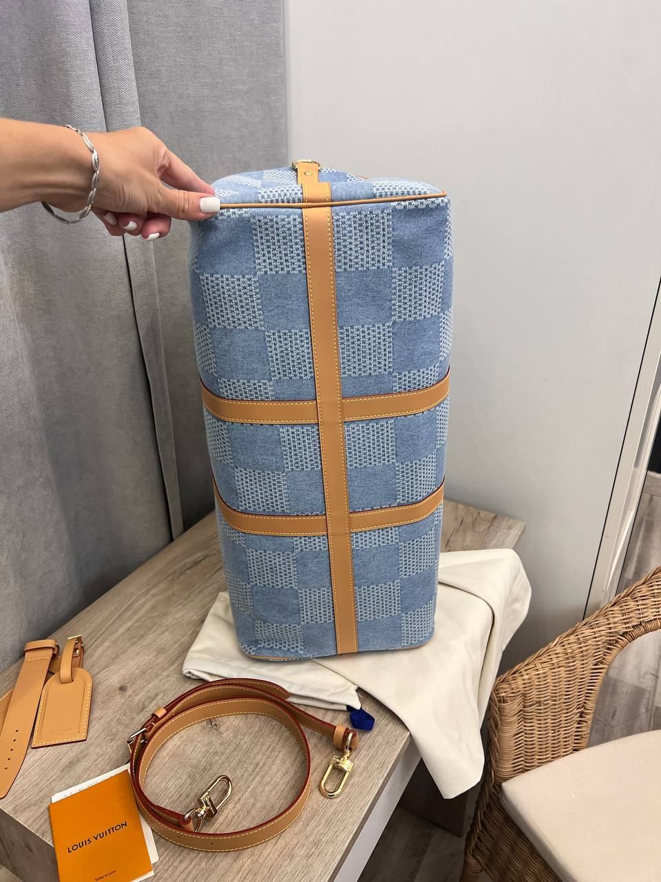 Louis Vuitton Keepall Bandoulière 50 Bag ‘Blue’ 50Cm N40739