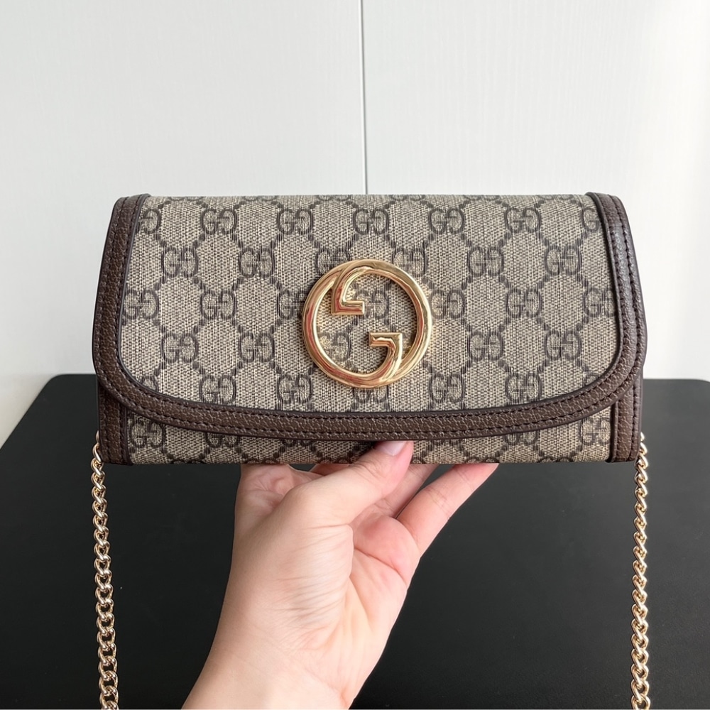 Gucci Blondie Continental Chain Wallet Beige 21Cm ‎‎725215 K9Gsg 8358