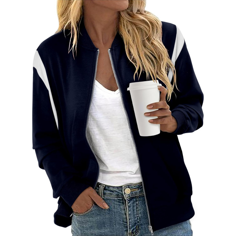 Women's Zip Up Jacket Casual Long Sleeve