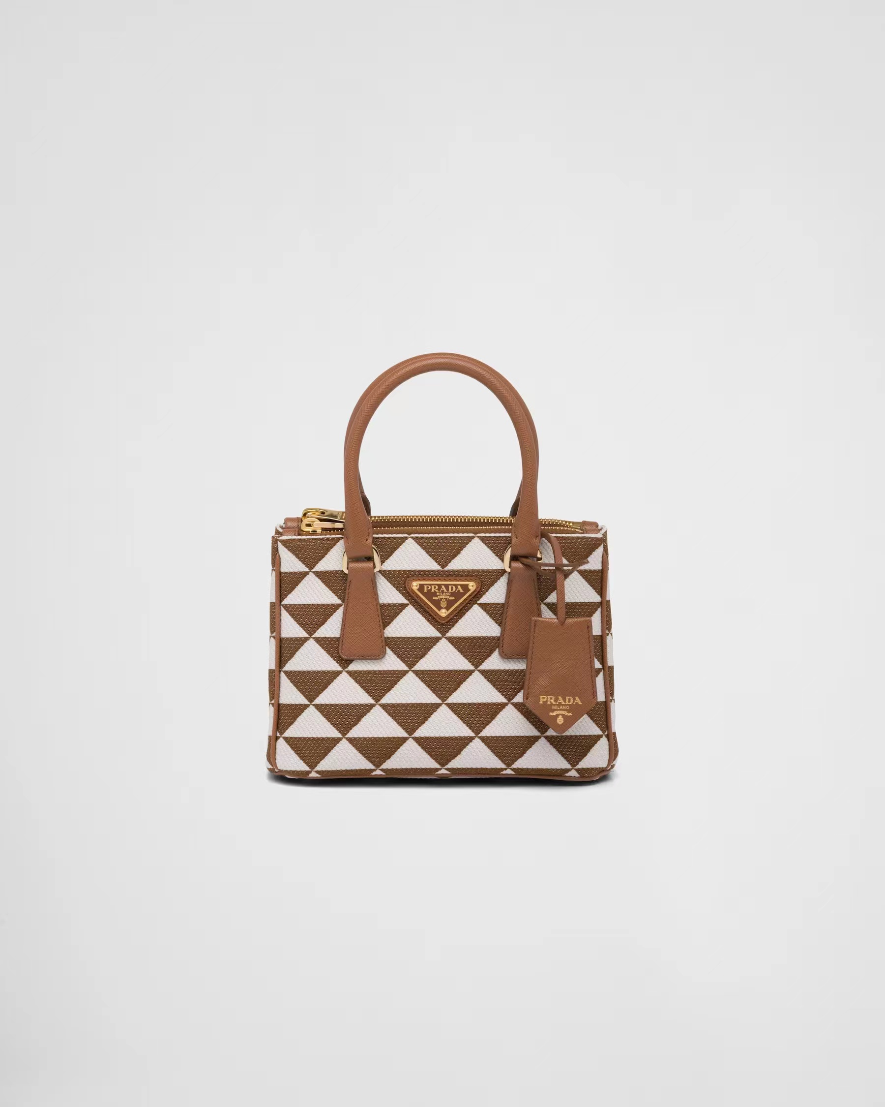 Prada Symbole embroidered fabric mini bag