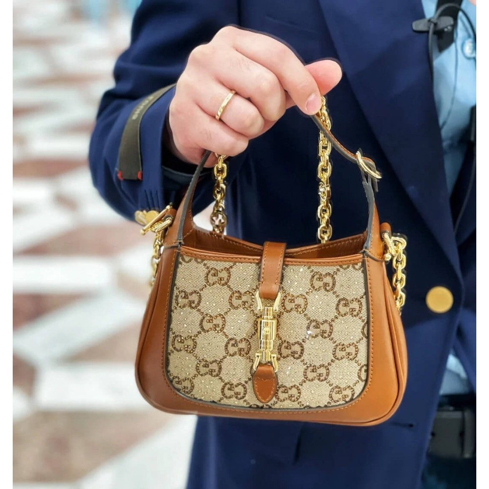 Gucci Jackie 1961 Crystal GG Mini Shoulder Bag 19cm