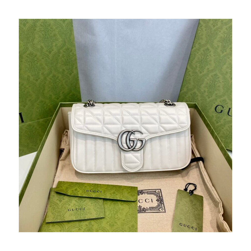 Gucci GG Marmont Small Shoulder Bag White