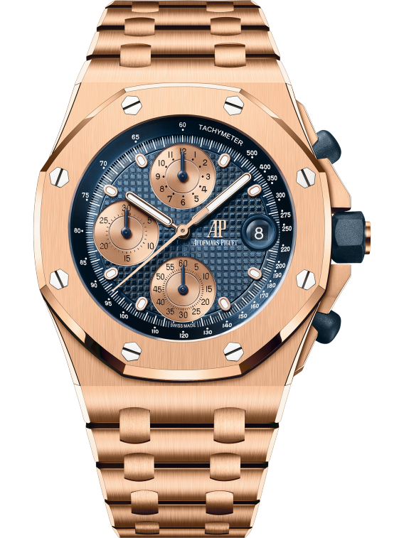 AUDEMARS PIGUET OFFSHORE Pink Gold Blue Dial CHRONOGRAPH 42mm