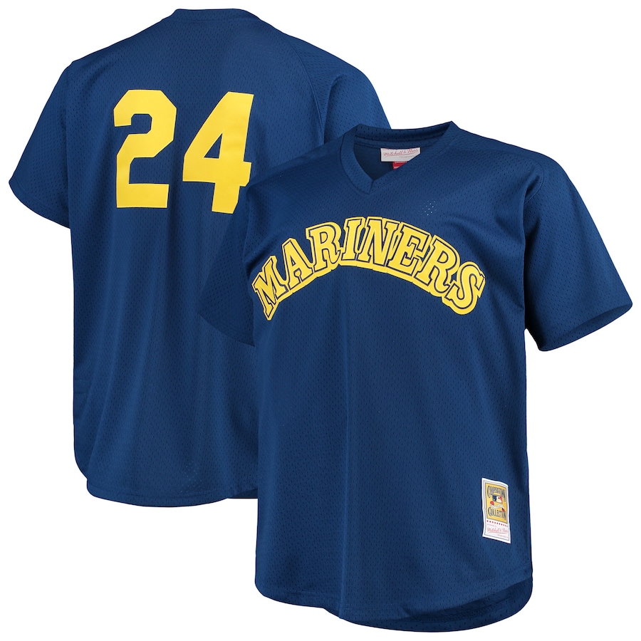 Ken Griffey Jr. Seattle Mariners Mitchell&Ness Big&Tall Cooperstown Collection Mesh Batting Practice Jersey Royal