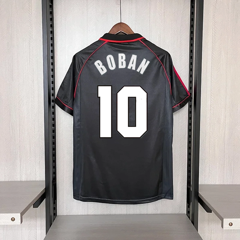 Retro 1998-99 AC Milan Away SHEVCHENKO ALBERTINI BOBAN BIERHOFF MALDINI Football jersey