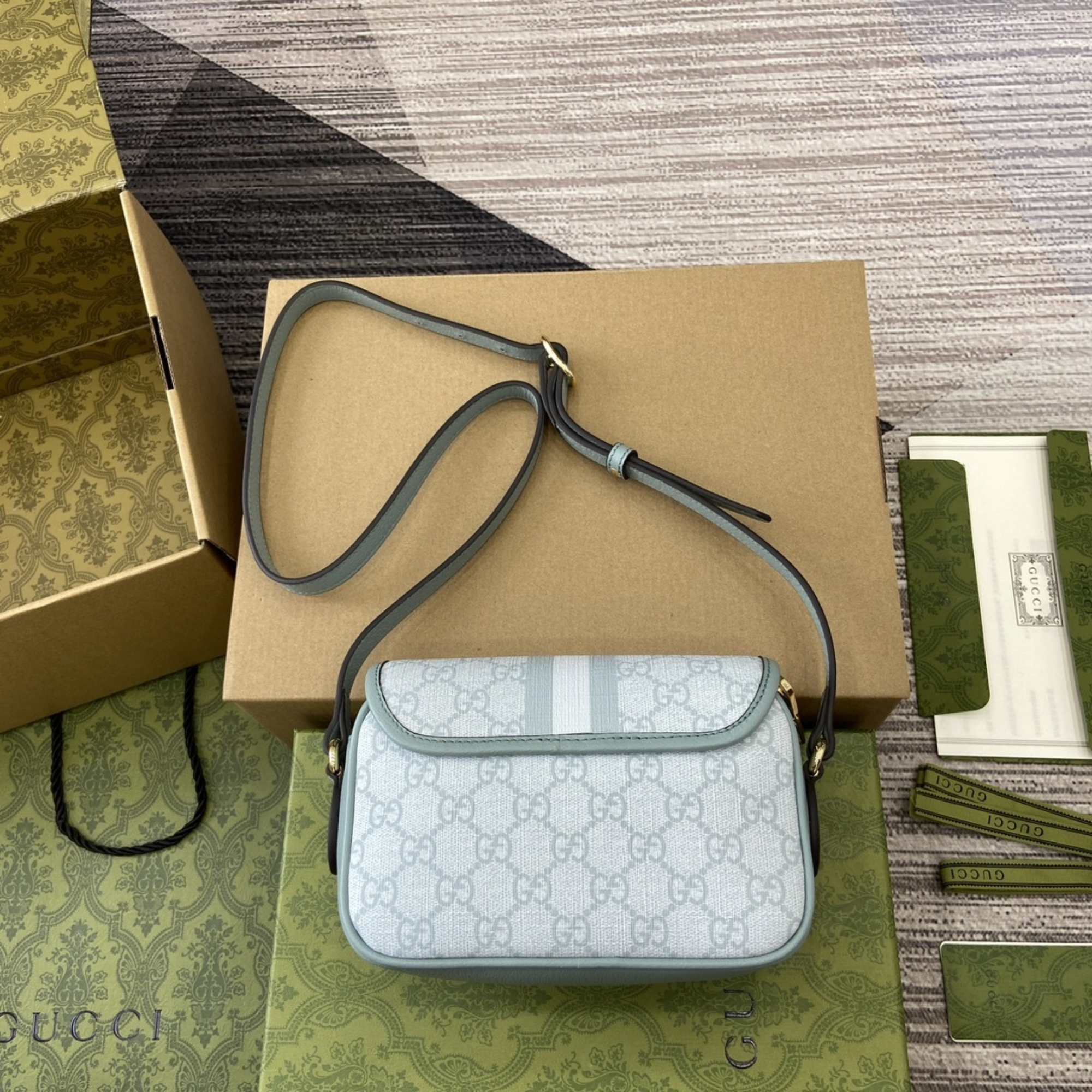 Gucci Monogram Textured Dollar Mini Ophidia