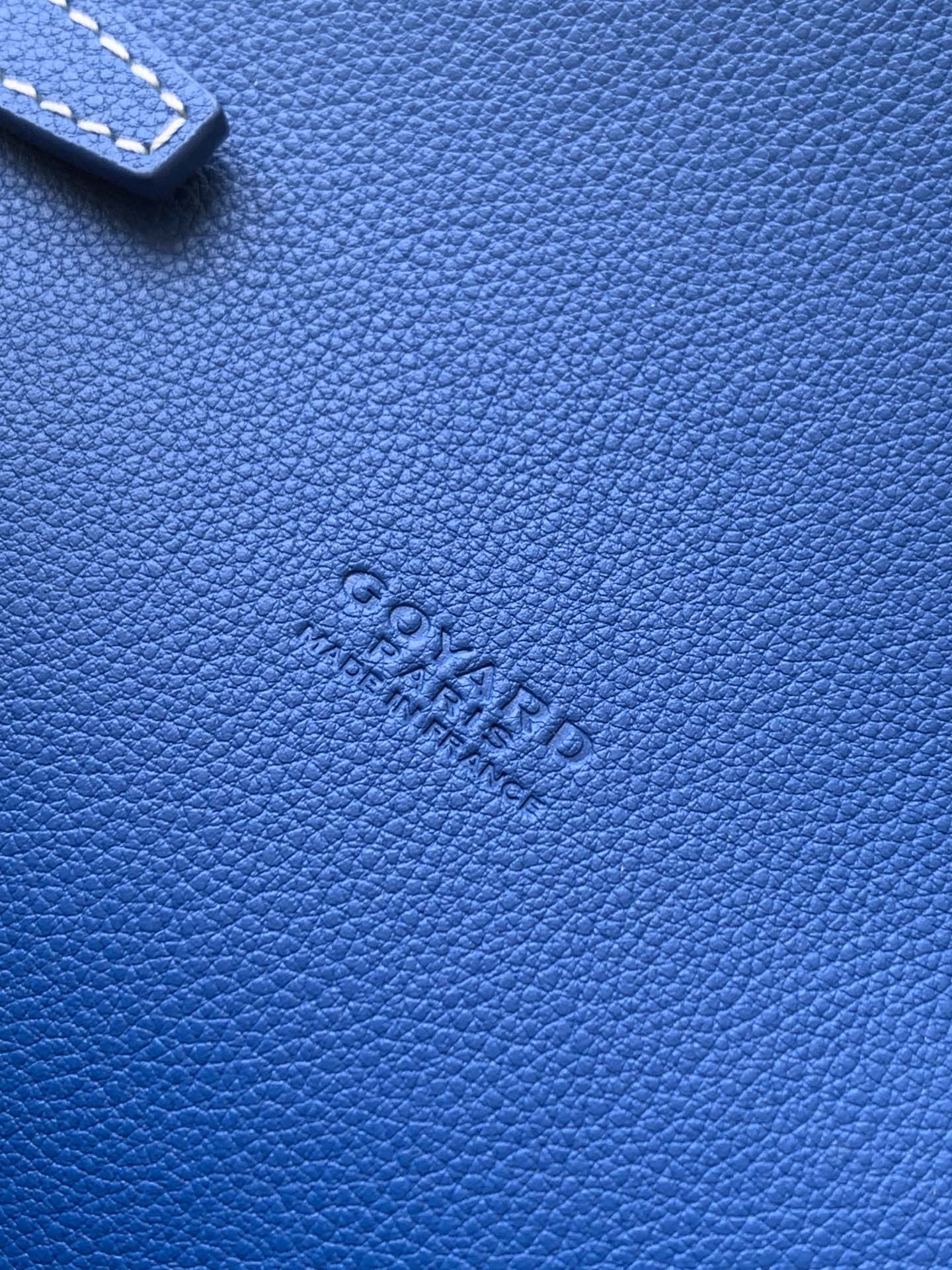 Goyard Chypre Wallet-Pouch 21 Cm Sapphire Blue Goyardine Canvas And Calfskin