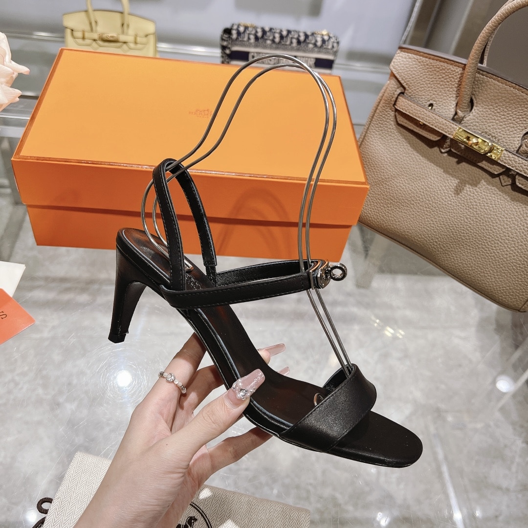 Hermes Glamour 75 Sandal Black H231060Z 02350