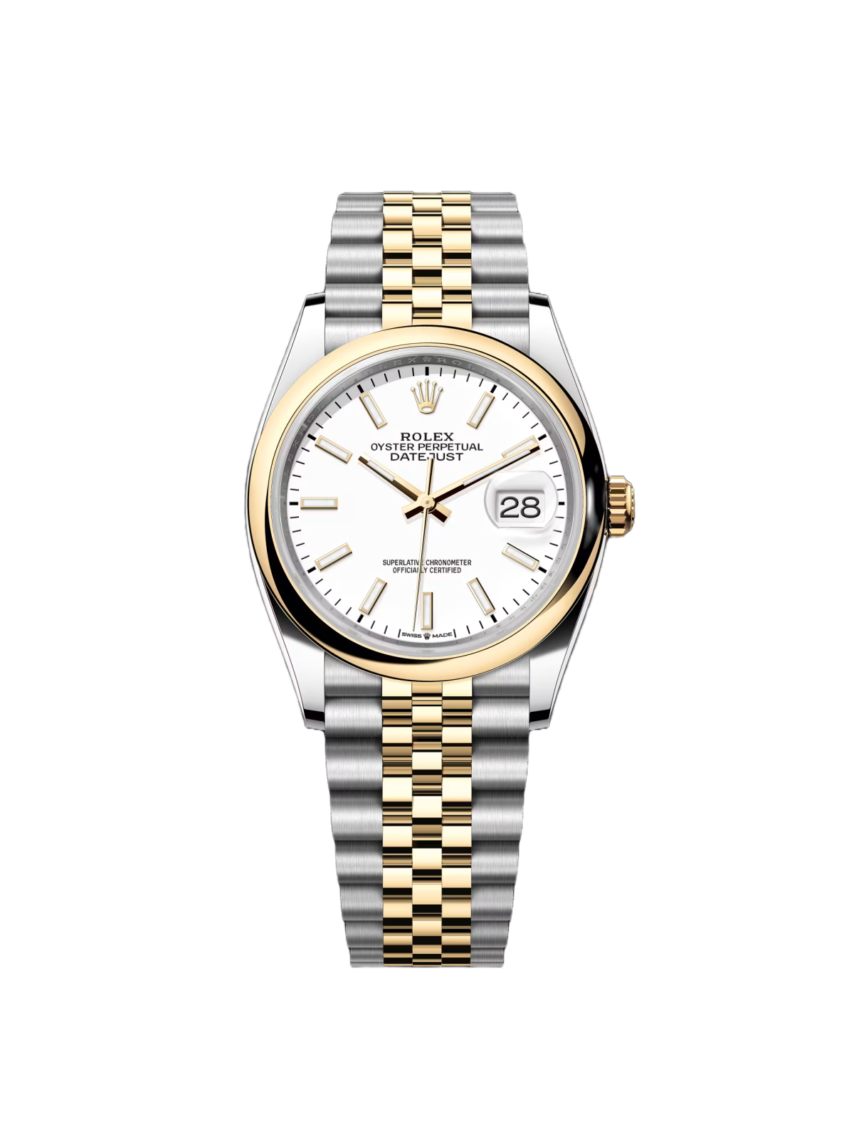 Rolex  Datejust 36mm 126203 White Dial Domed Bezel Jubilee Bracelet