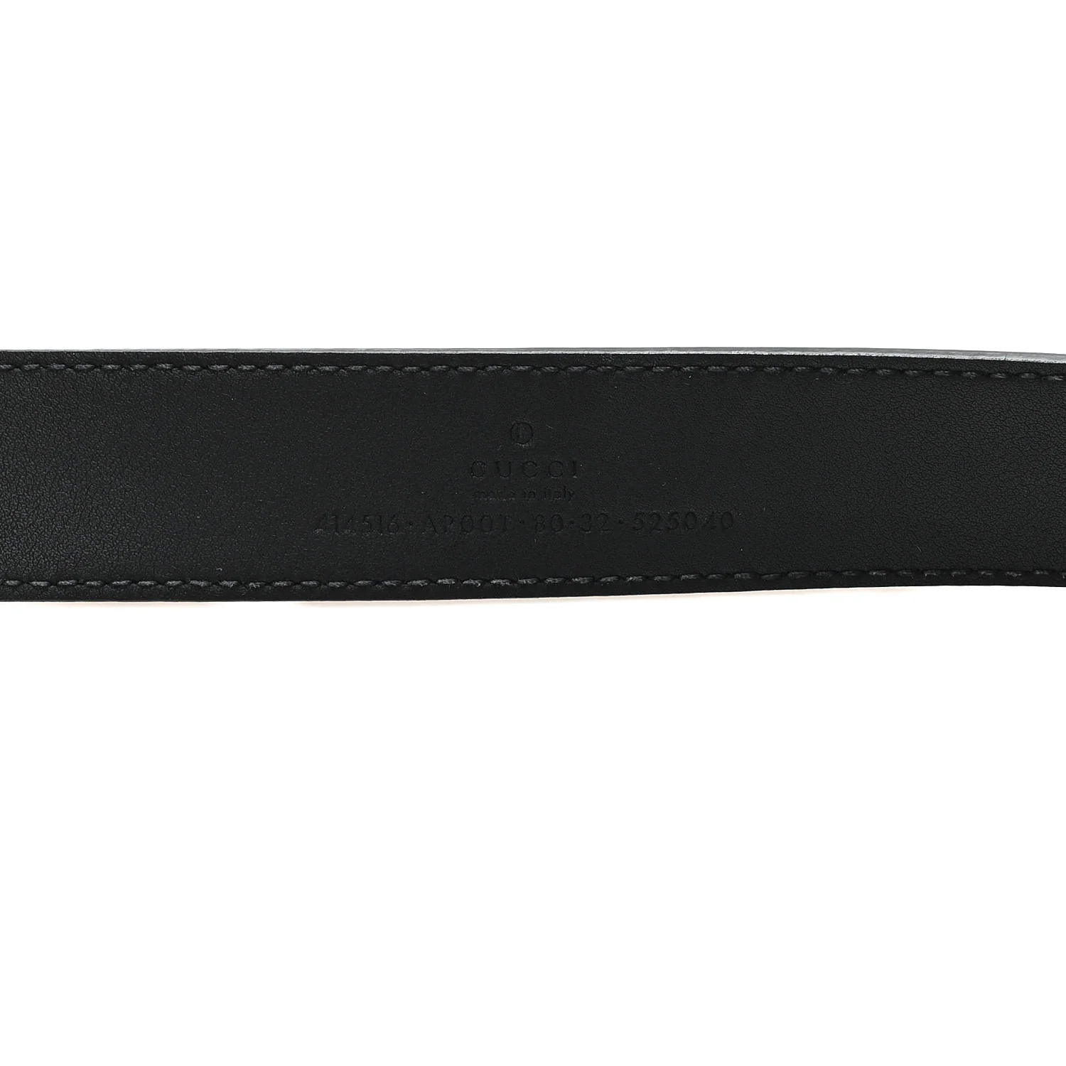 Calfskin Double G 20mm Belt 80 32 Black