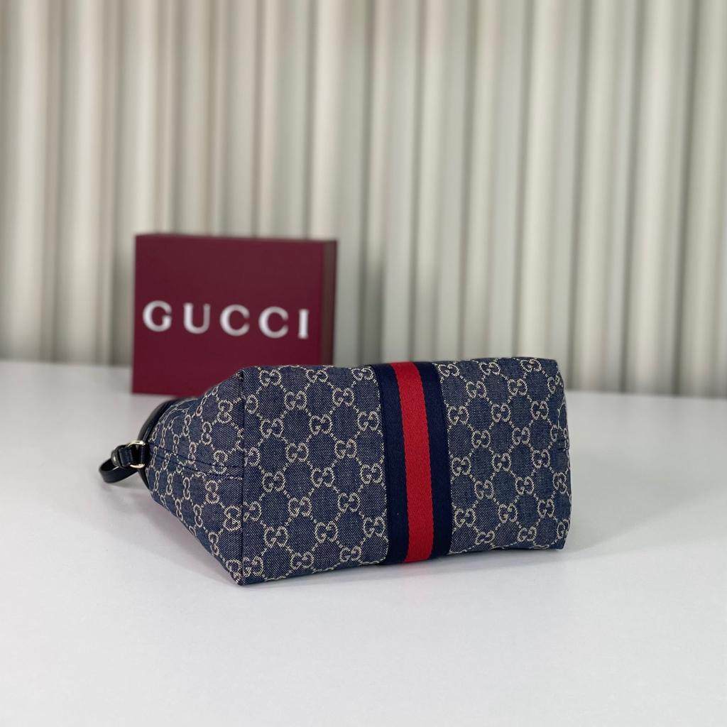 Gucci Giglio GG Denim Tote Bag 25cm/9.8in