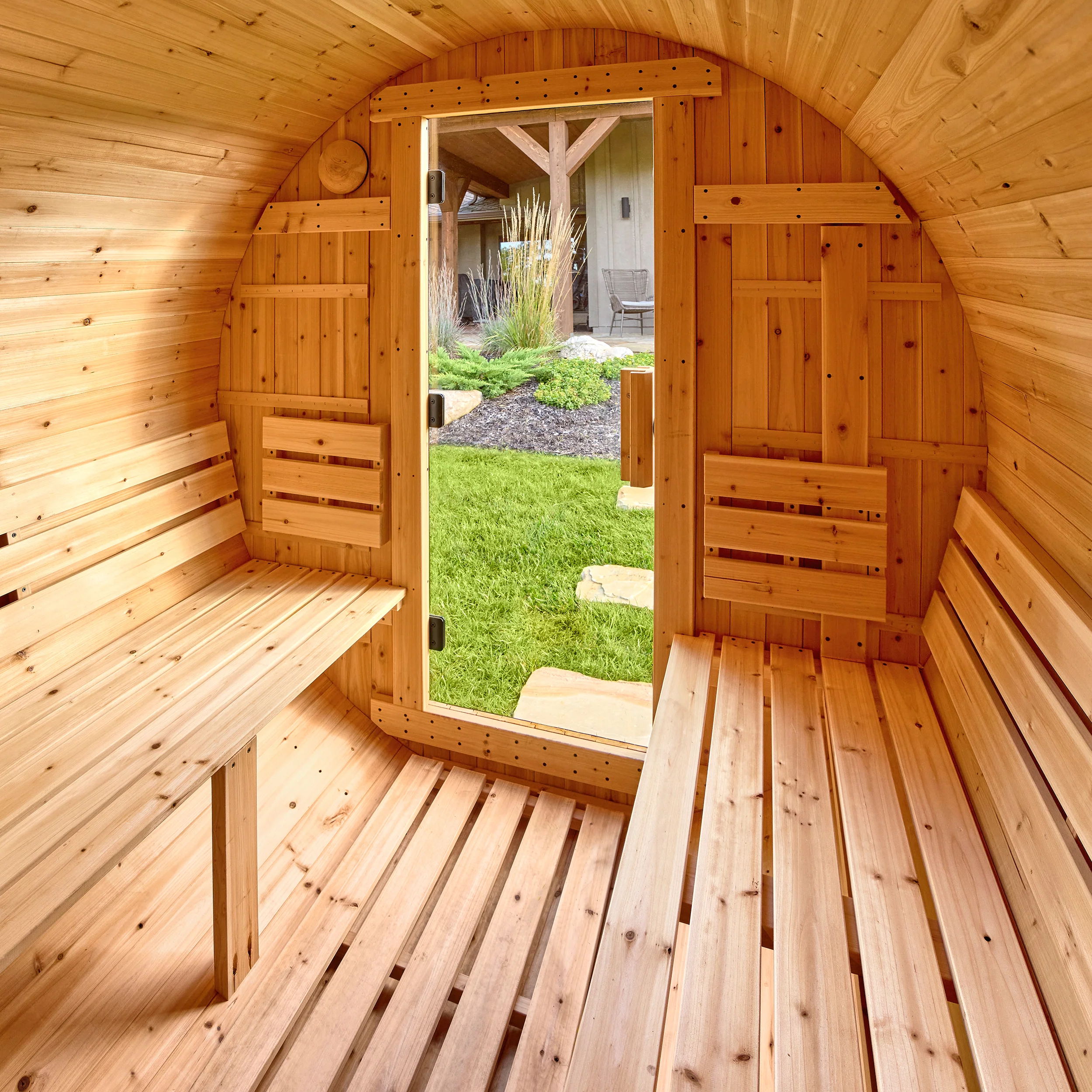 Paxton Outdoor Barrel Sauna �?4-6 Person