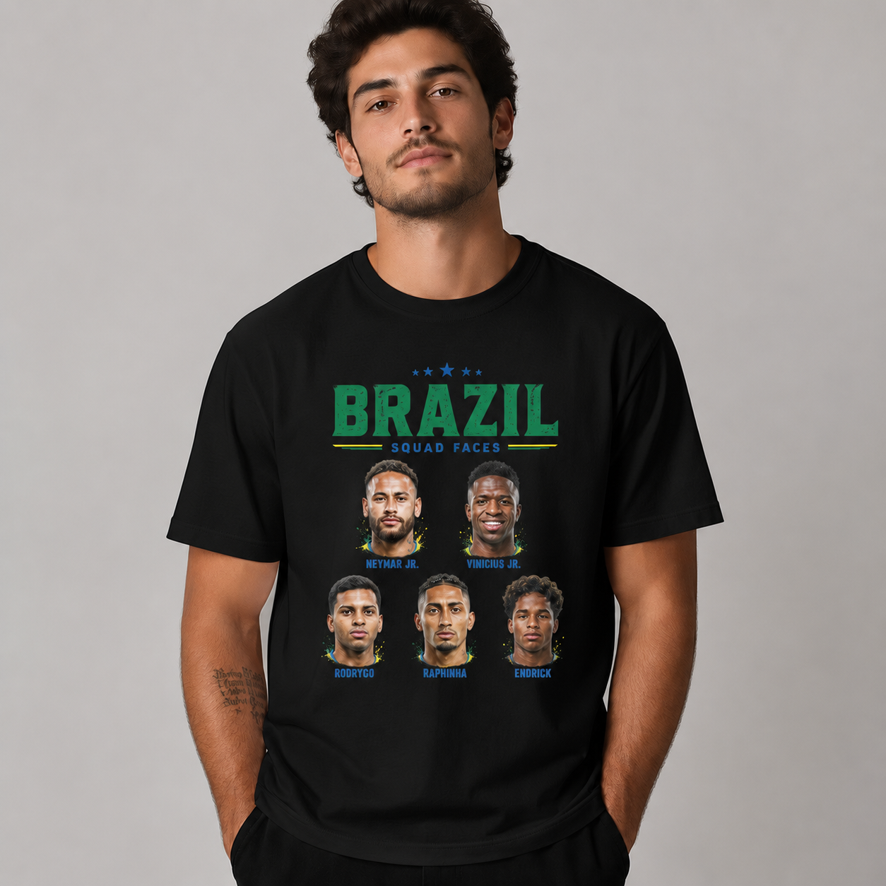 Brazilian Player Pure Cotton T-Shirt – Limited-Time Offer