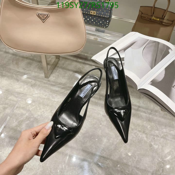 Prada Brushed Leather Slingback Pumps Black 1I885M055F0002Fa065