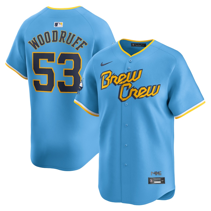Brandon Woodruff Milwaukee Brewers City Connect Limited Player Jersey Powder Blue