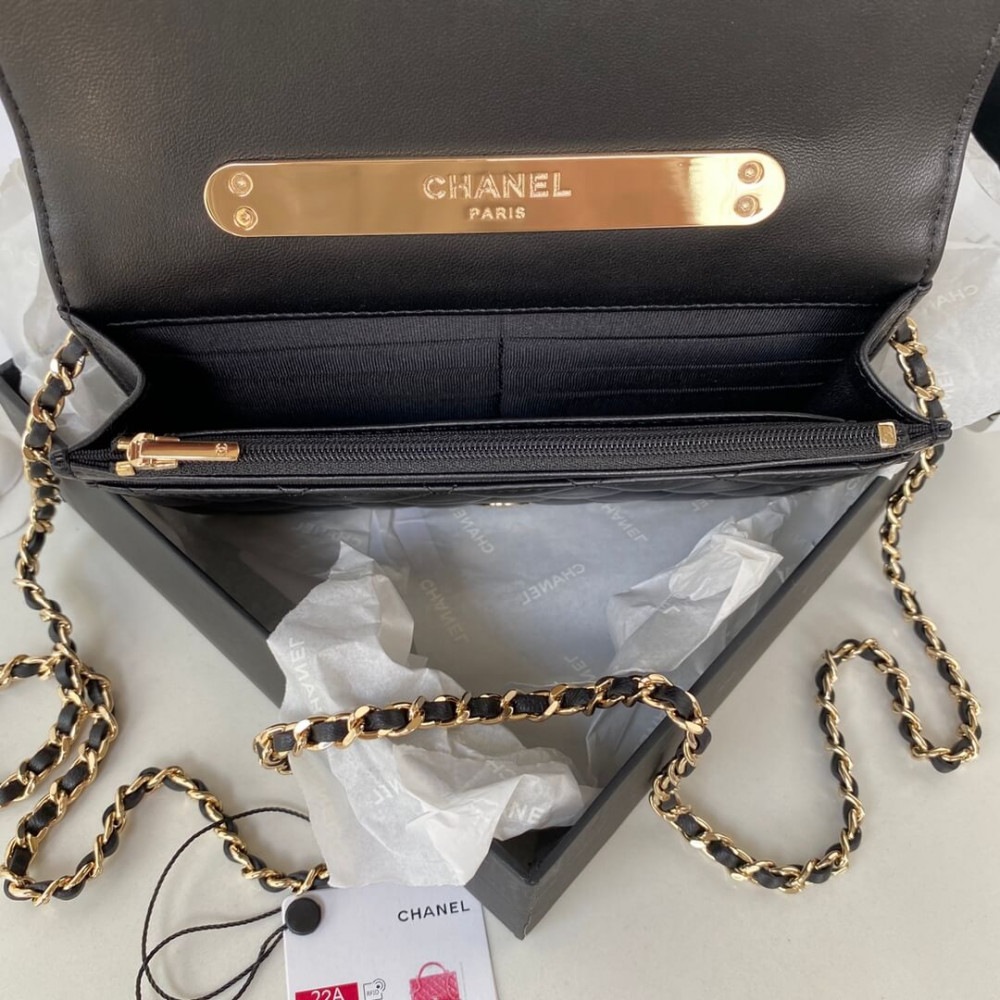 Chanel Wallet On Chain Top Handle Lambskin WOC