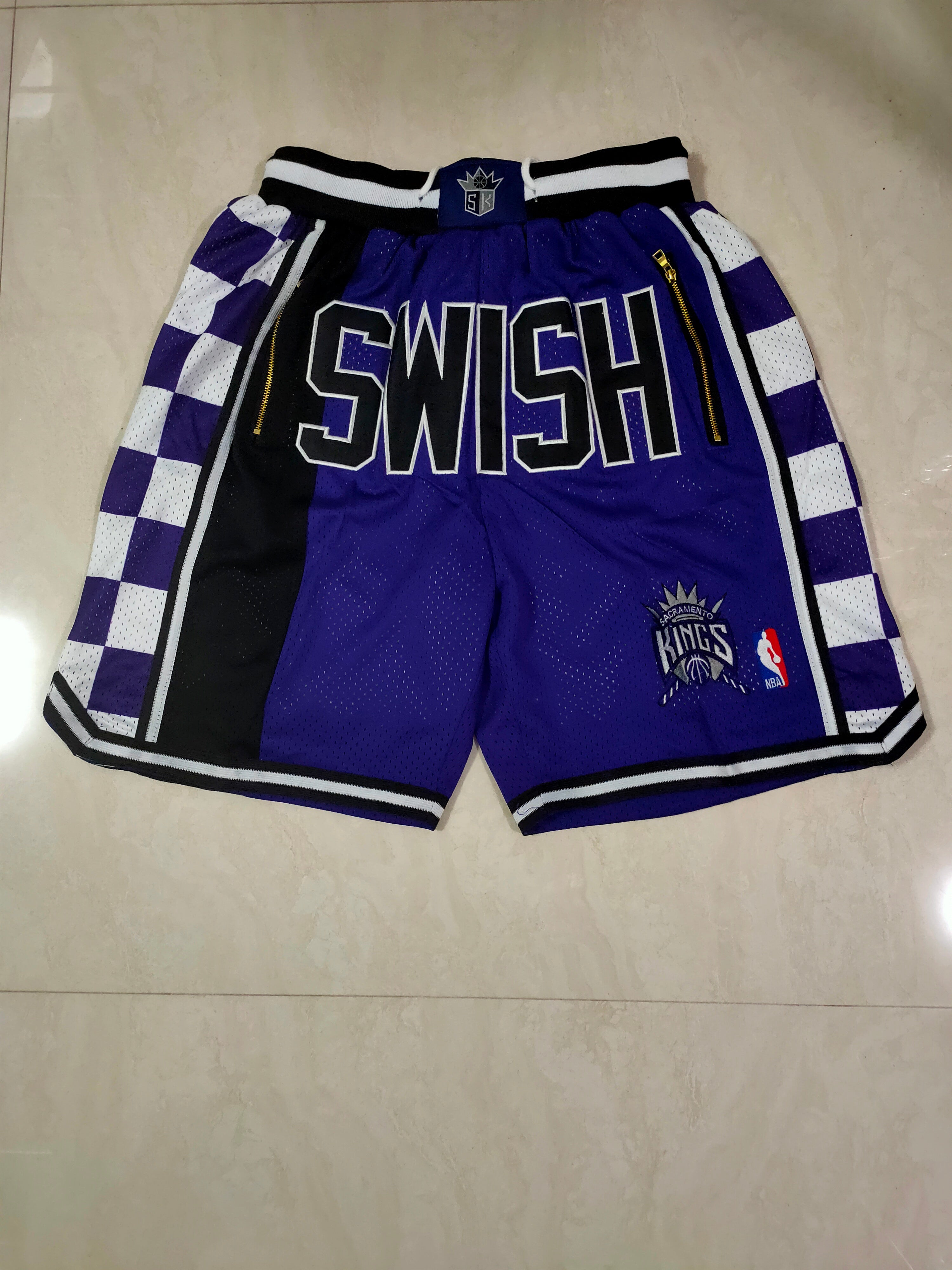 Sacramento Kings Purple SWlSH Justston Retro Pocket Shorts
