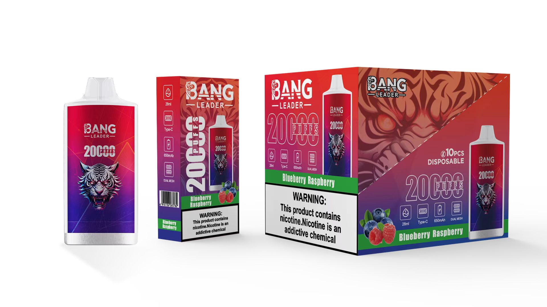 Bang Leader 20K Puffs 2-in-1 Prefilled Vape | Dual Flavor, Rechargeable