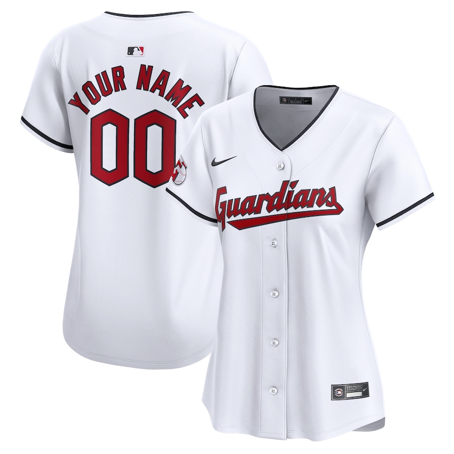 Cleveland Guardians Women's Home Limited Custom Jersey White