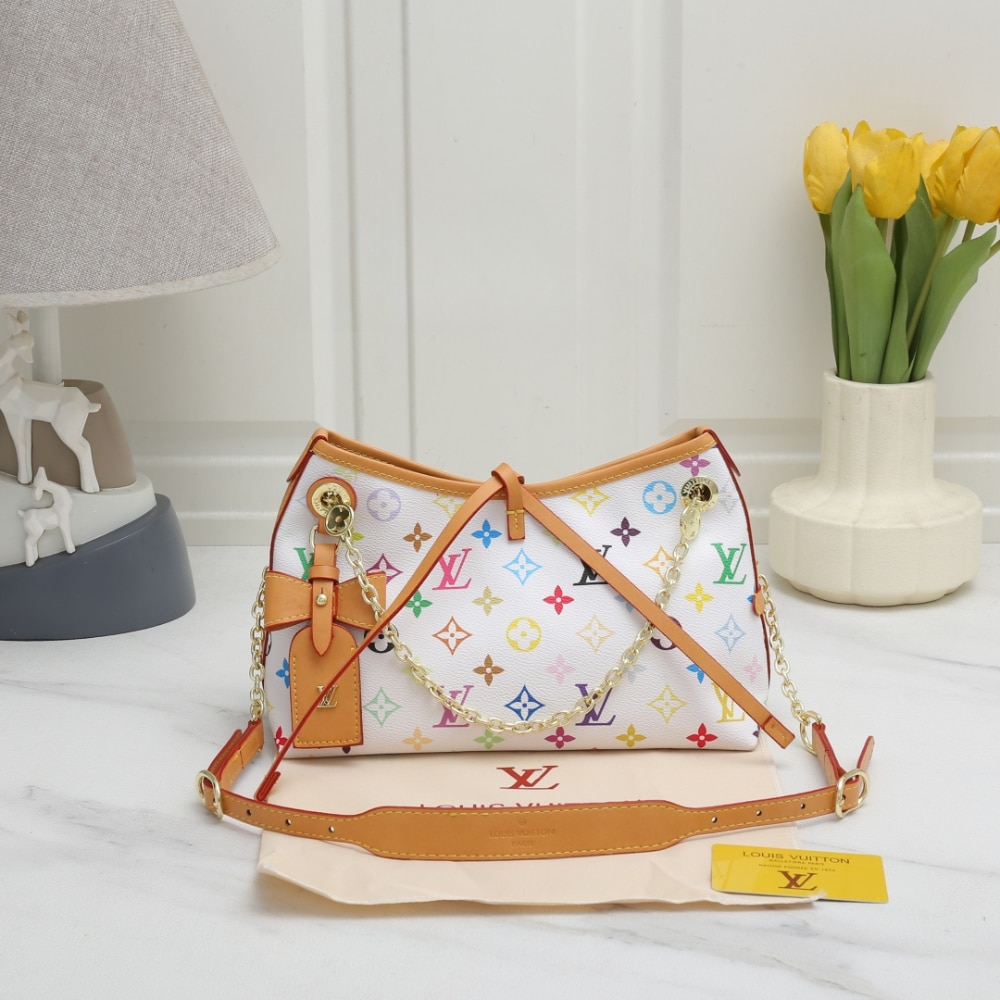 Louis Vuitton Carryall BB Bag Monogram Multicolore Blanc 26cm