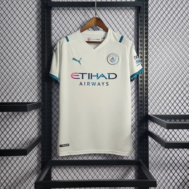 2021-22 Manchester City White Soccer Jersey