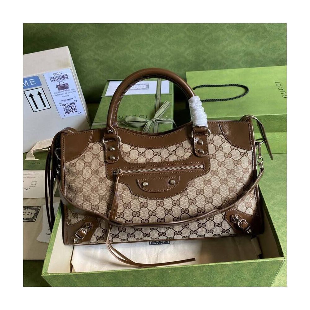 Gucci x Balenciaga GG Canvas City Bag 38cm