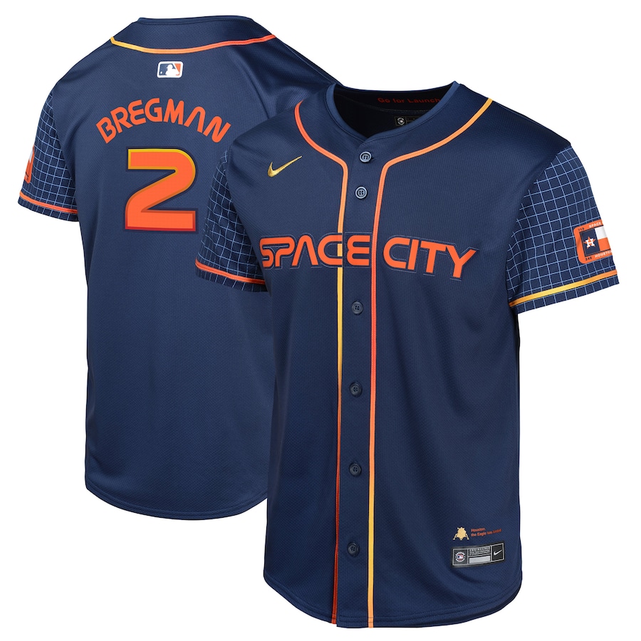 Alex Bregman Houston Astros Youth City Connect Limited Player Jersey Navy