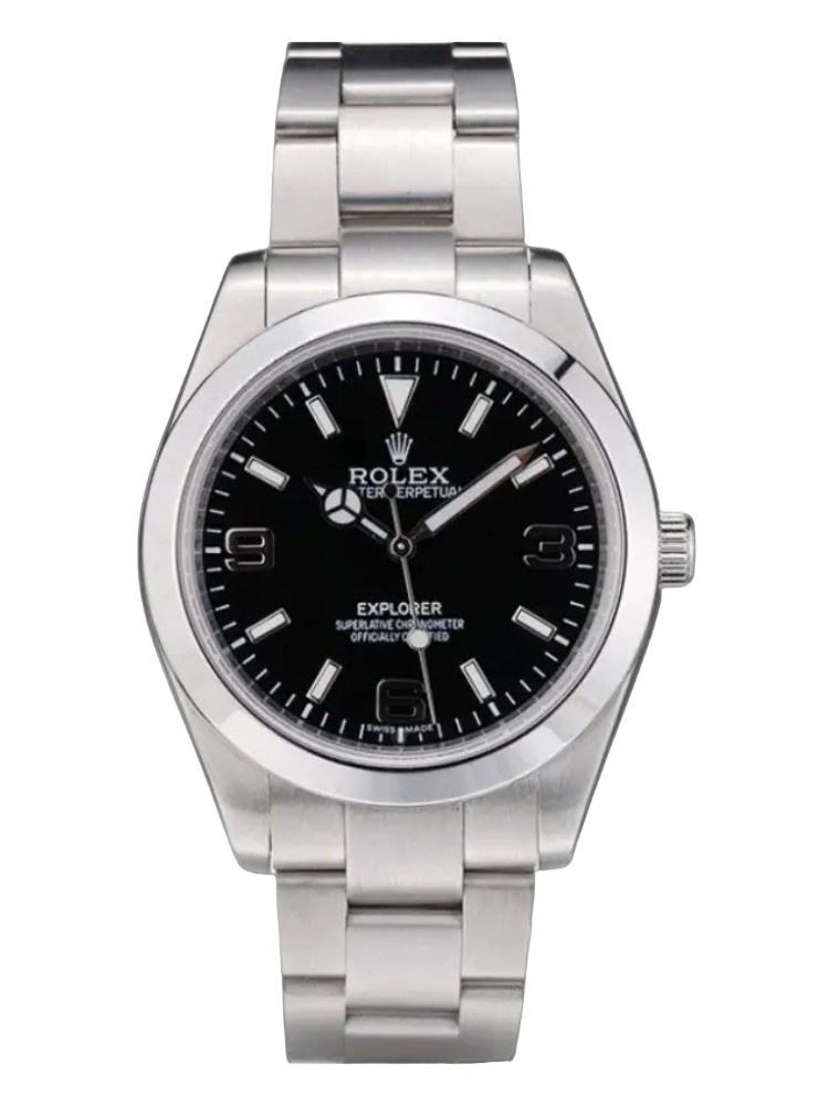 【Super Clone】Rolex Explorer 42002 Stainless Steel Black Dial 39MM Mens Replica Watch