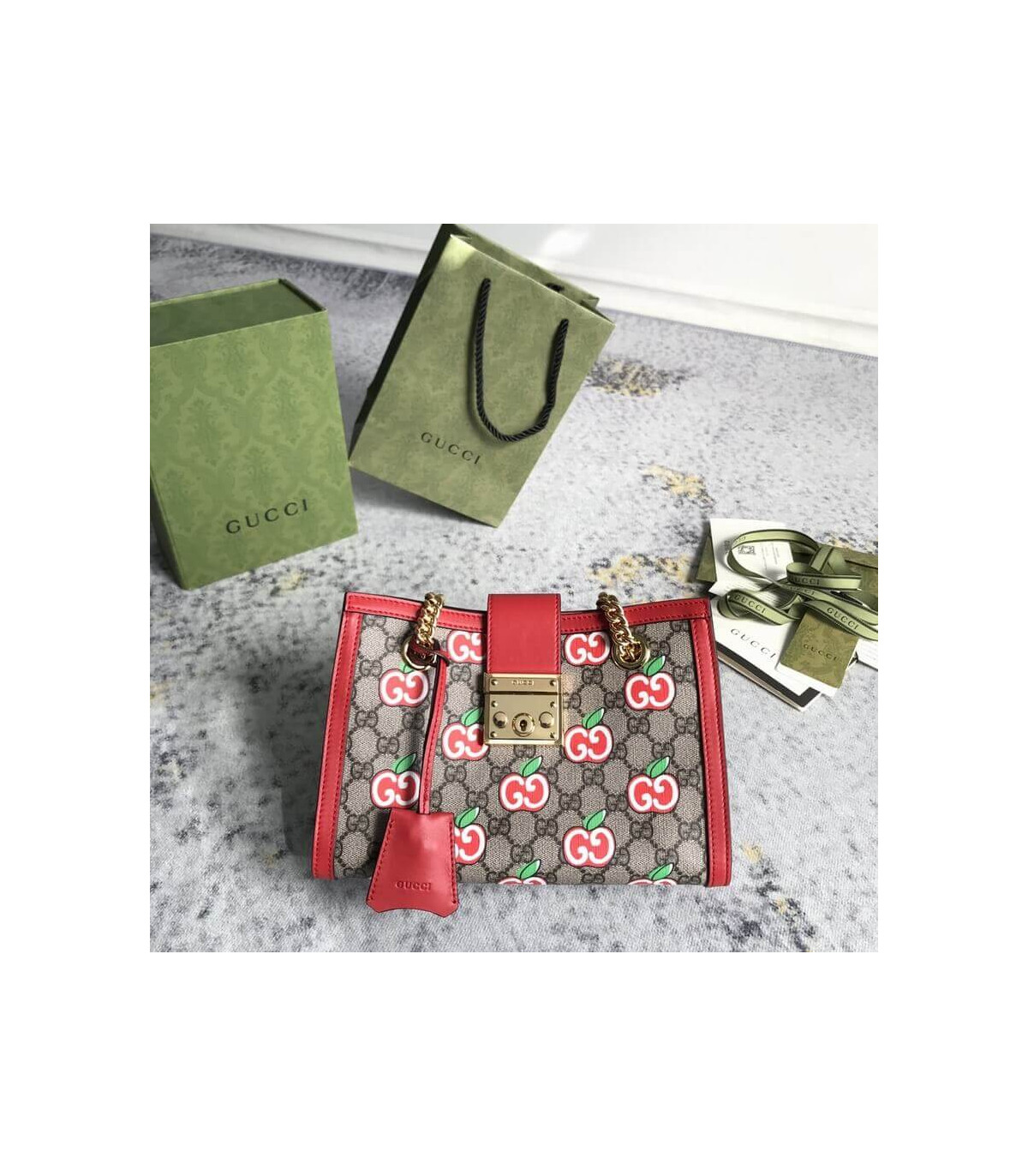 Gucci GG Apple Print Small Shoulder Bag