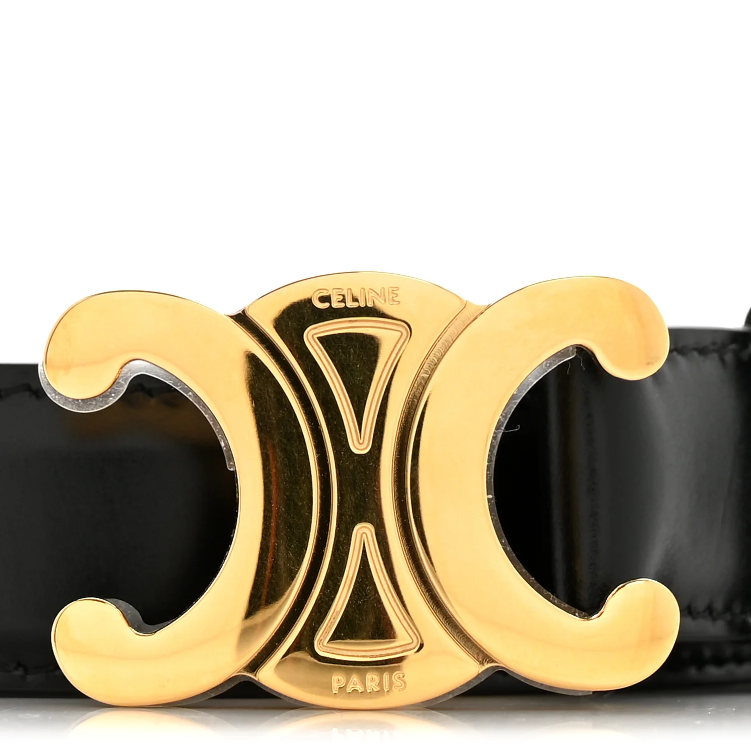 Box Calfskin Medium 25mm Triomphe 75 30 Belt Black