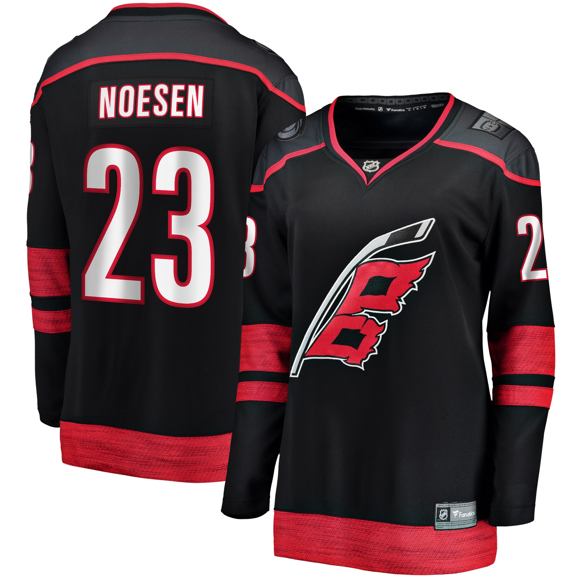 Stefan Noesen Carolina Hurricanes Fanatics Women’s Home Breakaway Player Jersey – Black