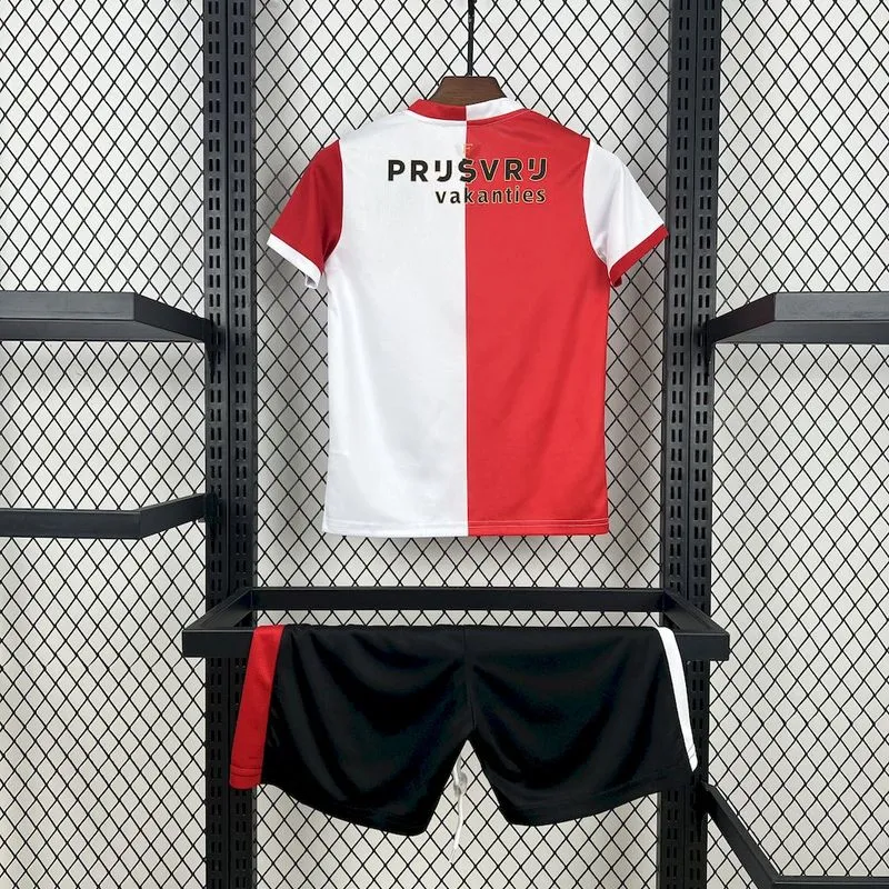 2025-26 Feyenoord Rotterdam Home Kids Football jersey