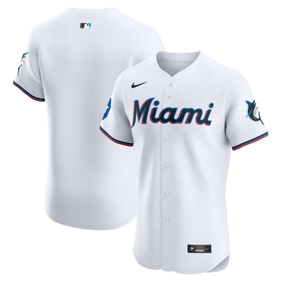 Miami Marlins Home Elite Jersey White