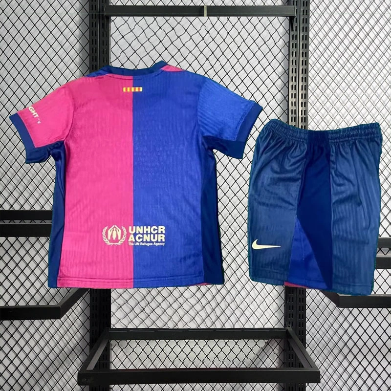 Player 2024-25 Barcelona Home Kids football jersey Player KIDS