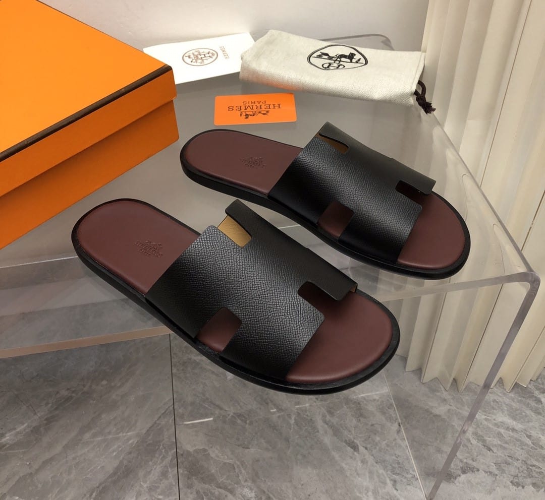 Hermes Izmir Sandal Black And Brown