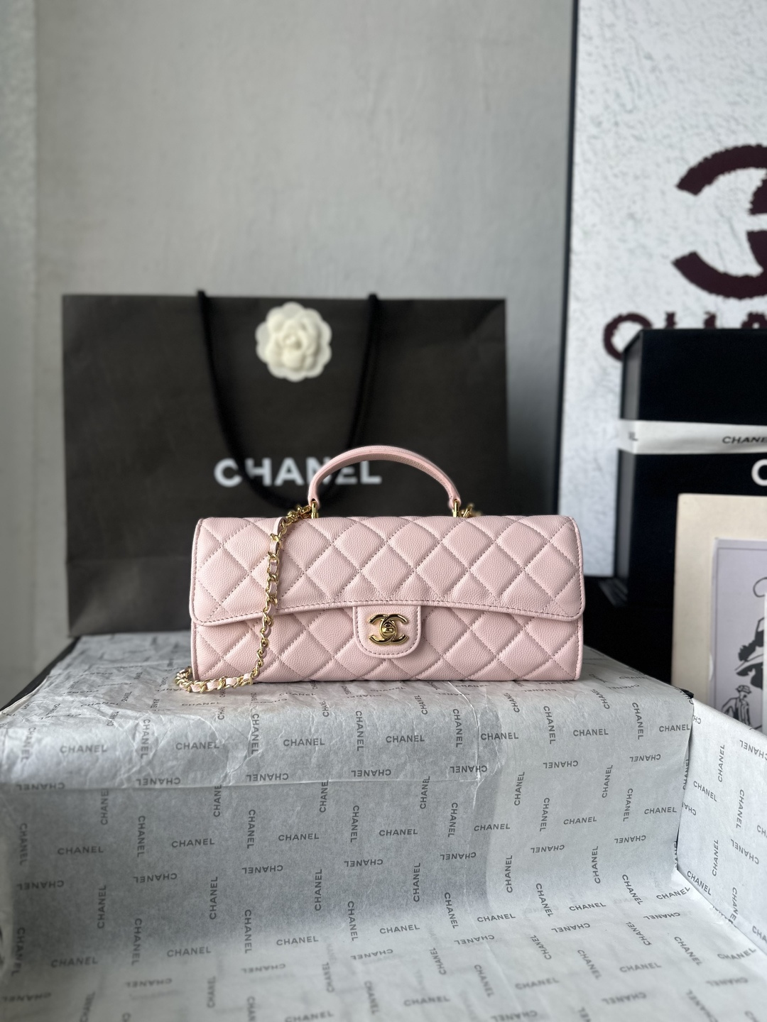 Chanel 26A Grained Leather Handle Bag